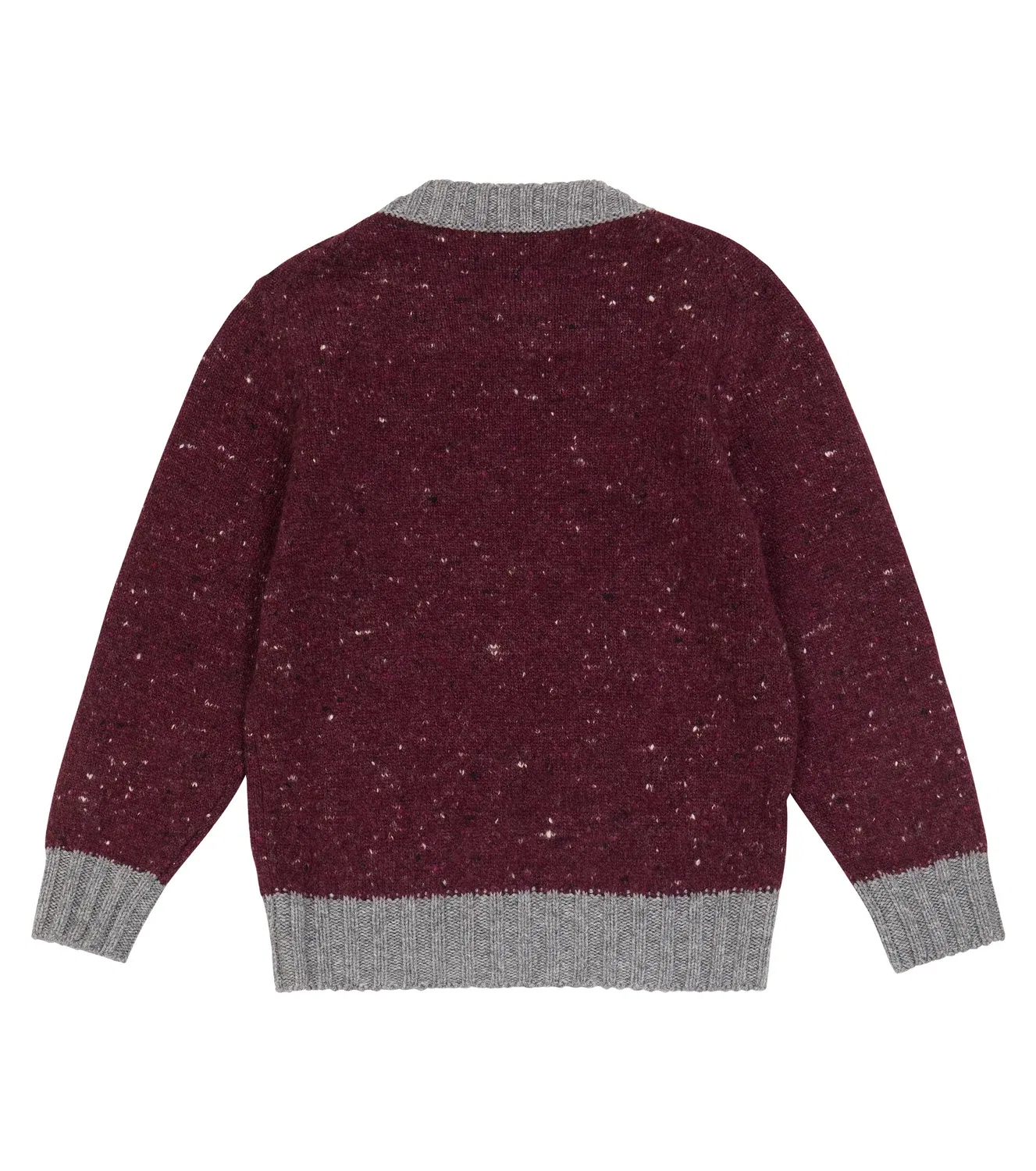 Свитер из шерсти и кашемира Brunello Cucinelli Kids, красный — фото 4