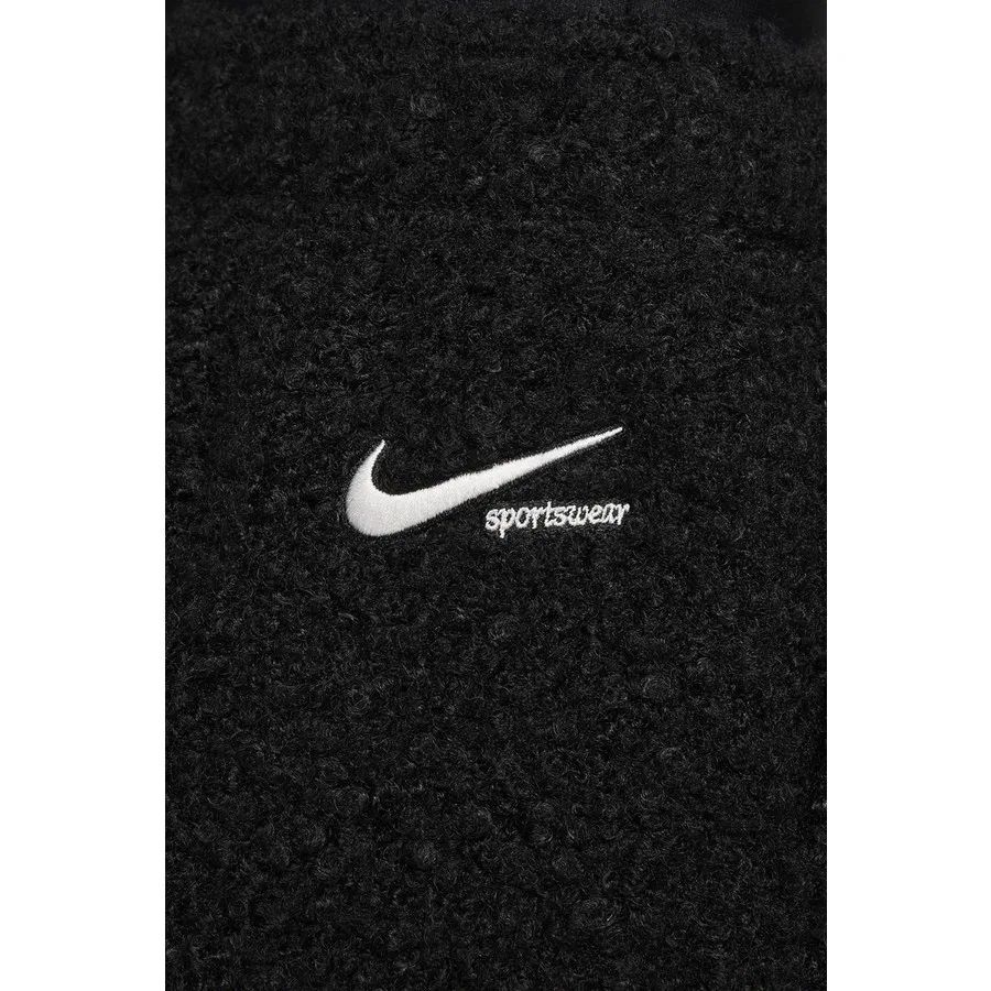 Спортивные брюки женские с высокой посадкой из флиса Nike Sportswear Collection Sherpa, Черный — фото 4