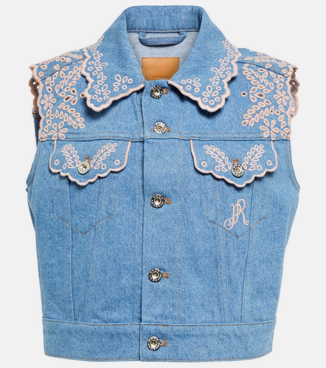 

Вышитый джинсовый жилет Rabanne, Denim Stone