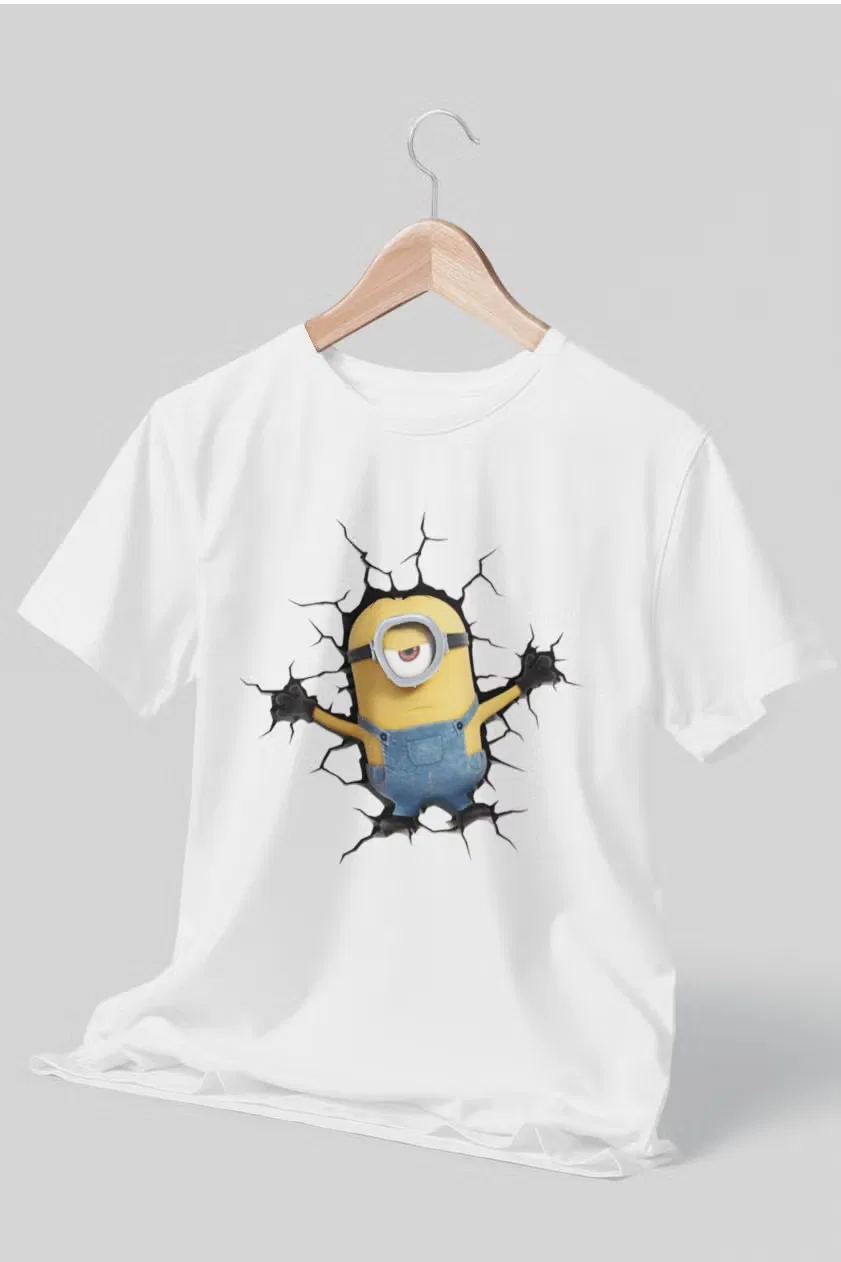 Футболка с принтом Minions для детей Zoom, белый