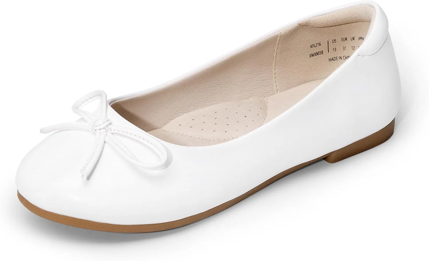 Детские балетки для девочек DREAM PAIRS, White