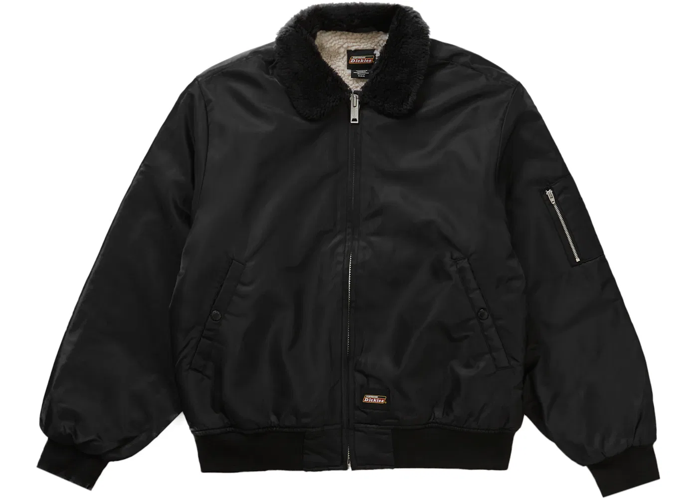 Мужской бомбер с меховым воротником Dickies Fur Collar Supreme, черный