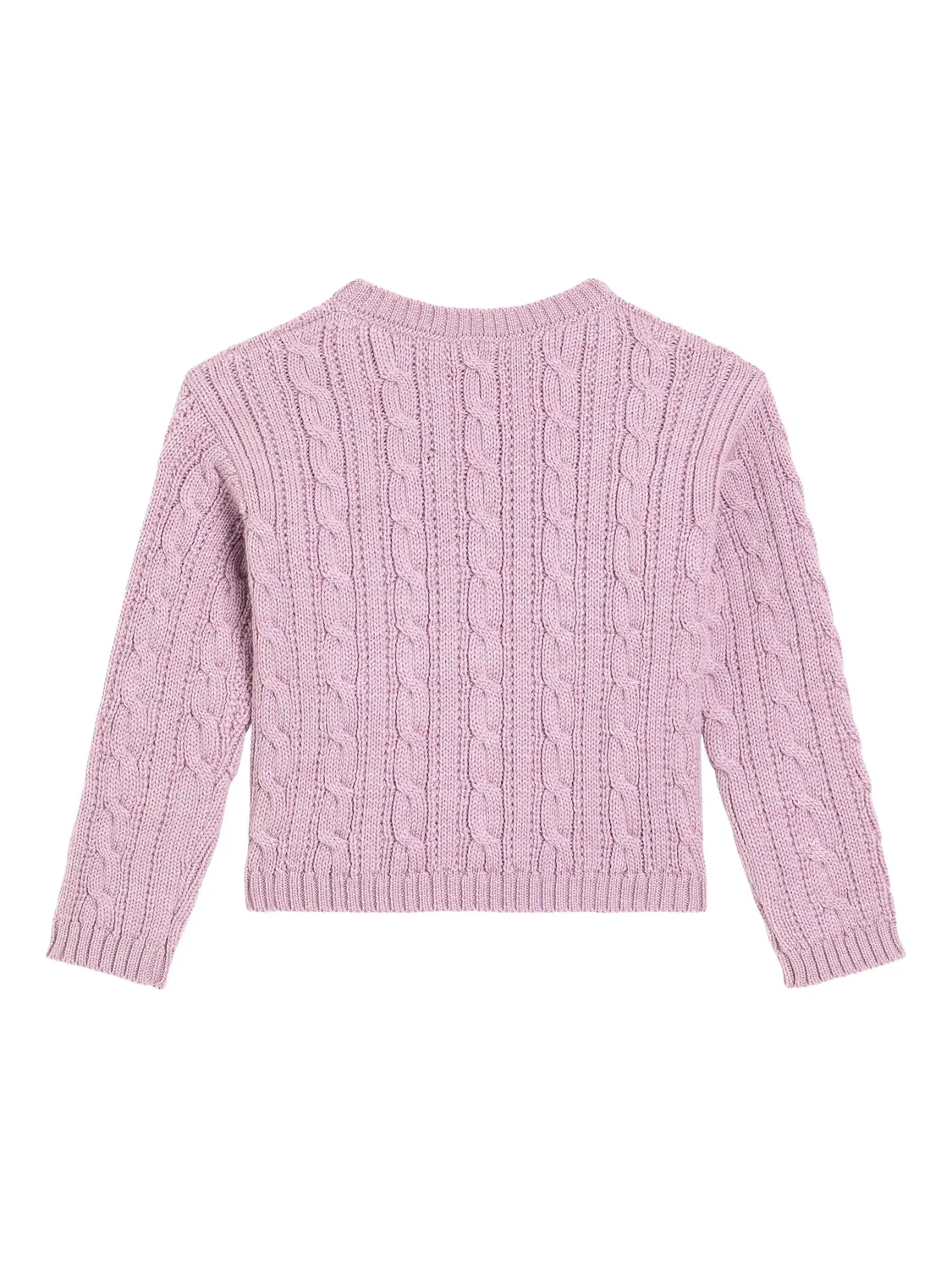 Свитер с логотипом и Cable Knit Dolce & Gabbana, розовый — фото 2