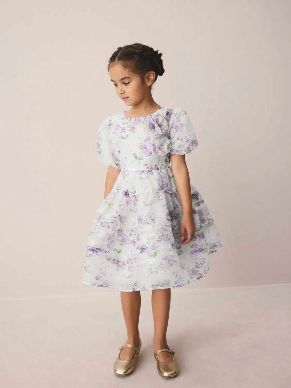 Платье с принтом Polly Laura Ashley, Purple