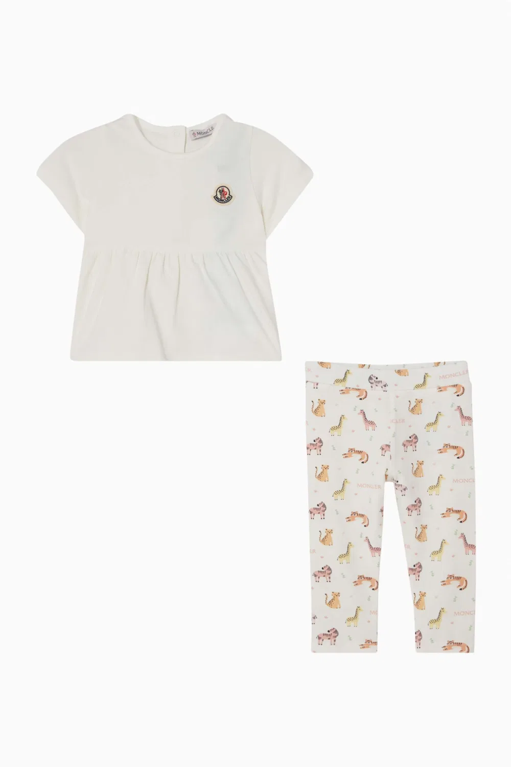Комплект с топом с логотипом и леггинсами с принтом Moncler Enfant — фото 2