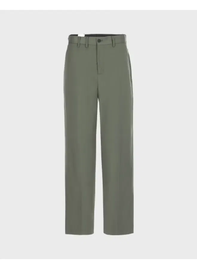 Брюки свободные прямые Zara, оливковый