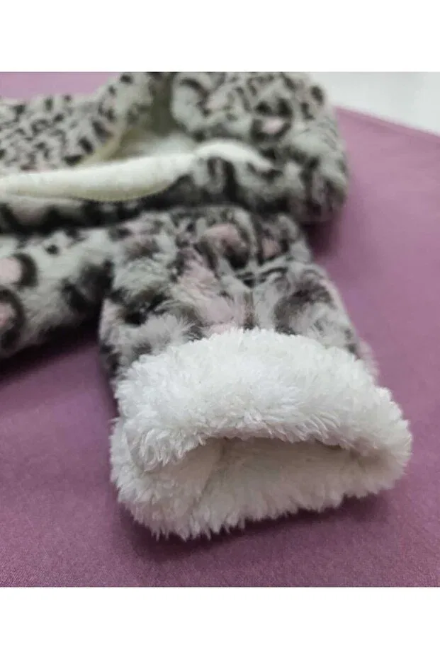 Детское пальто для девочек с принтом Leopard Printed Wellsoft Inner Lined Welkin, Leopard Pink — фото 2