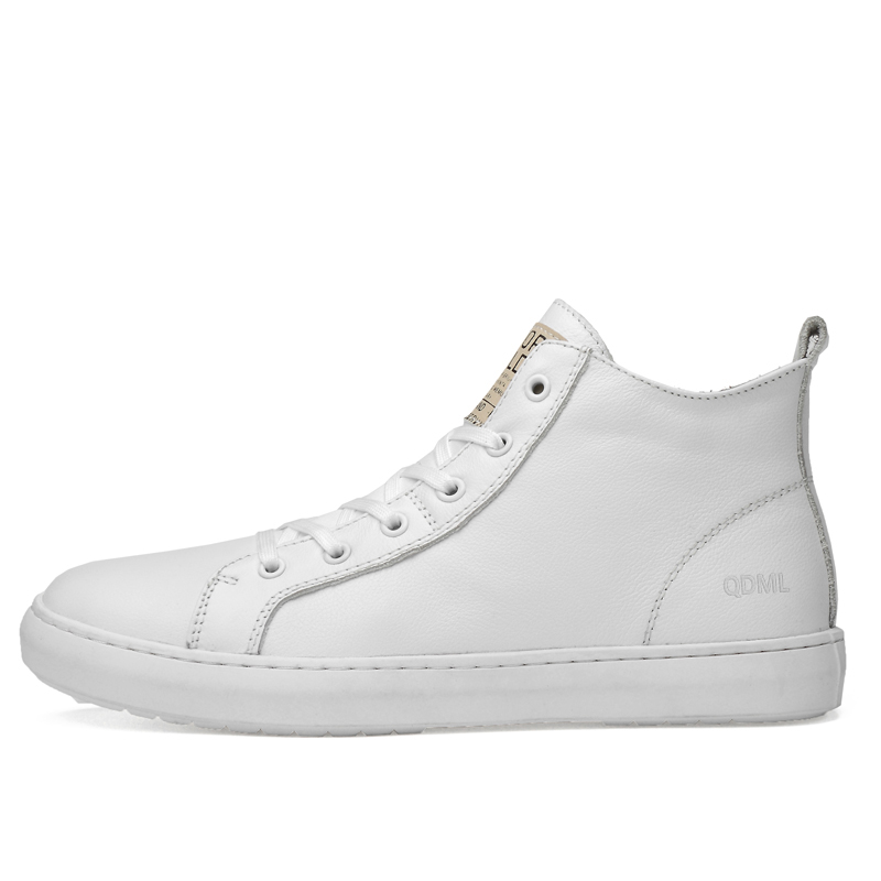 

Qiandongmeili Мужские мидтоп скейтборд кроссовки белые без подкладки, цвет White Unlined Shoes