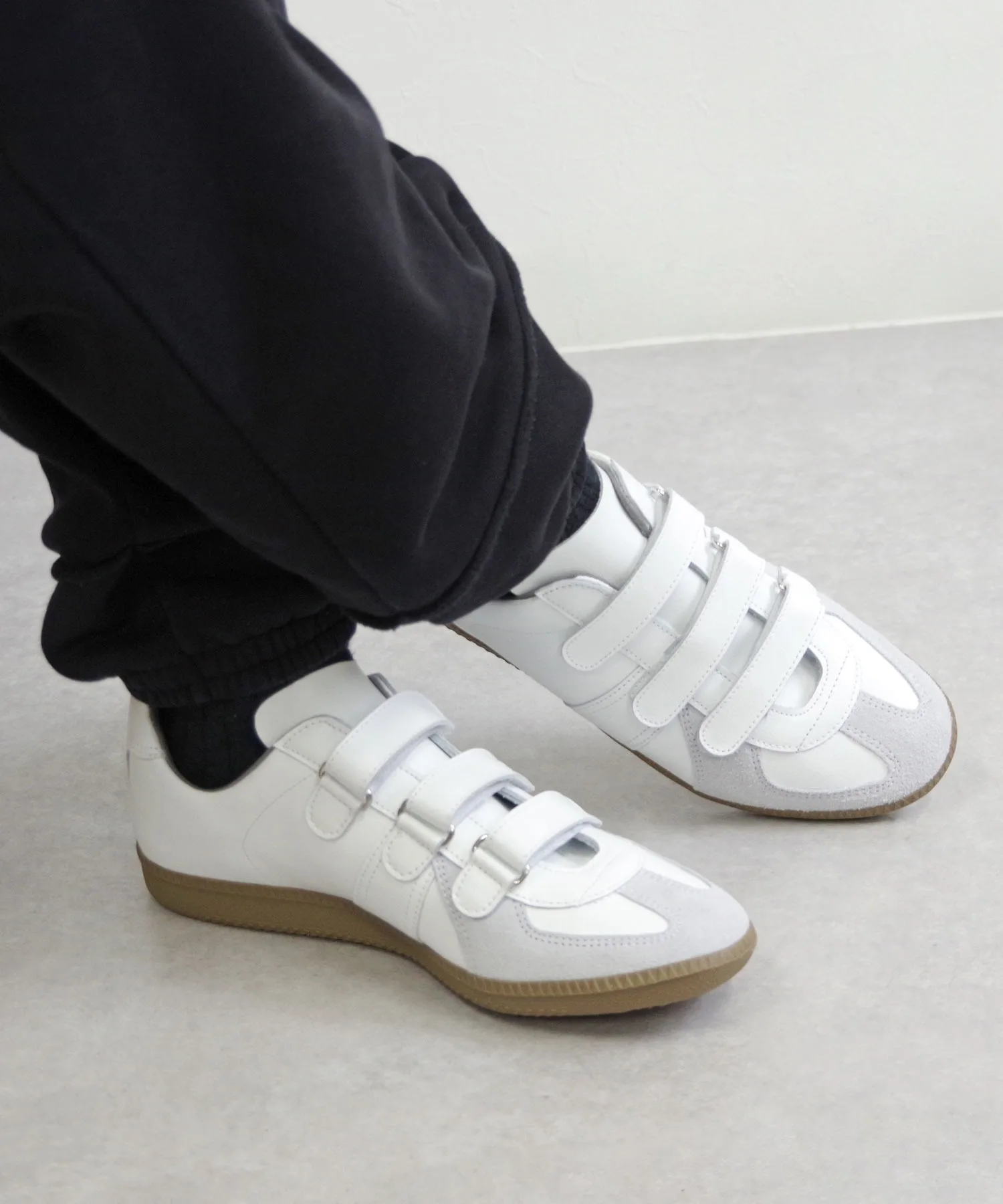 Унисекс кроссовки из натуральной кожи GERMAN TRAINER 1193E чёрные — фото 4