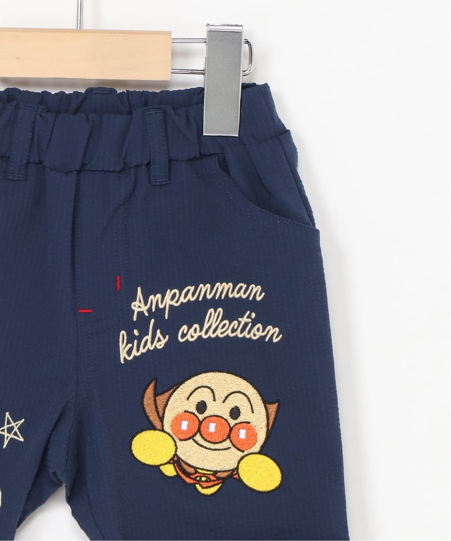 Детская коллекция ANPANMAN / (K) Полосатые штанины со складками Anpanman Kids Collection, Navy — фото 4