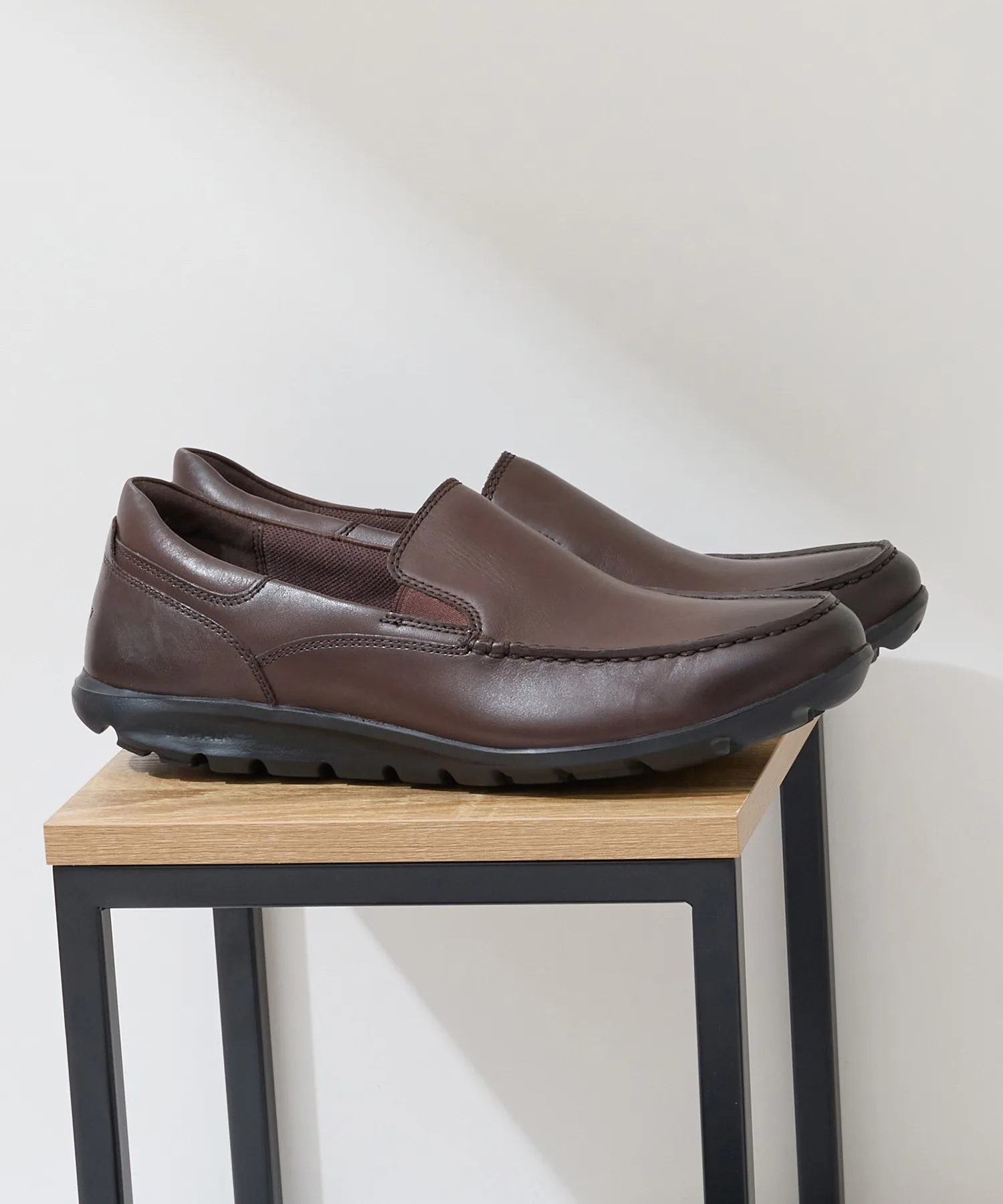 Мужские туфли-лоферы ROCKPORT Truwalkzero II тёмно-коричневые