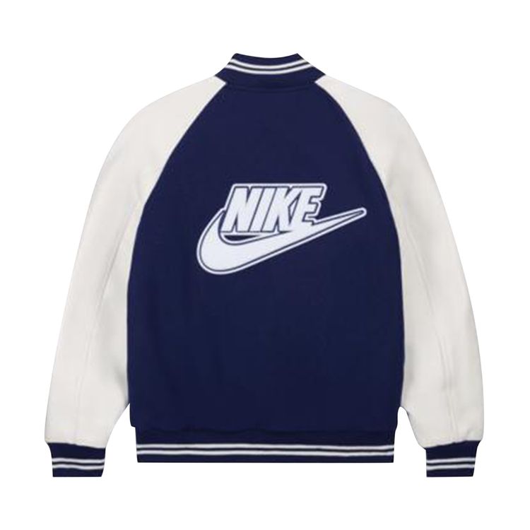 Куртка Nike x Nigo NRG Varsity Jacket Navy, синий — фото 2