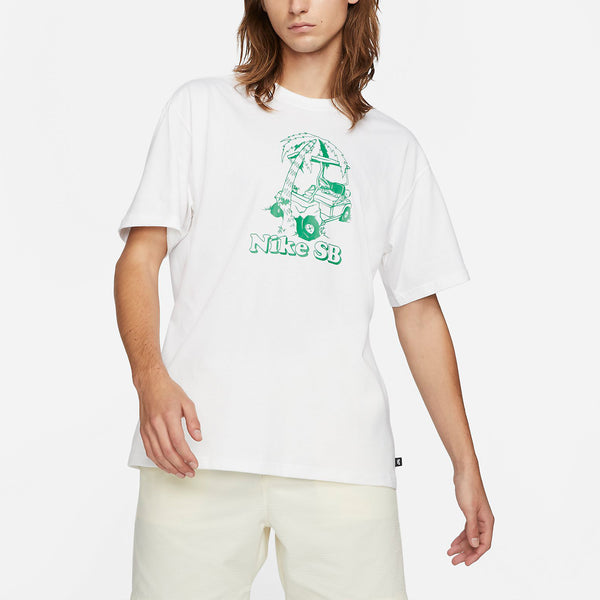 Футболка sb skateboard sports printing loose knit short sleeve white Nike, белый — фото 4
