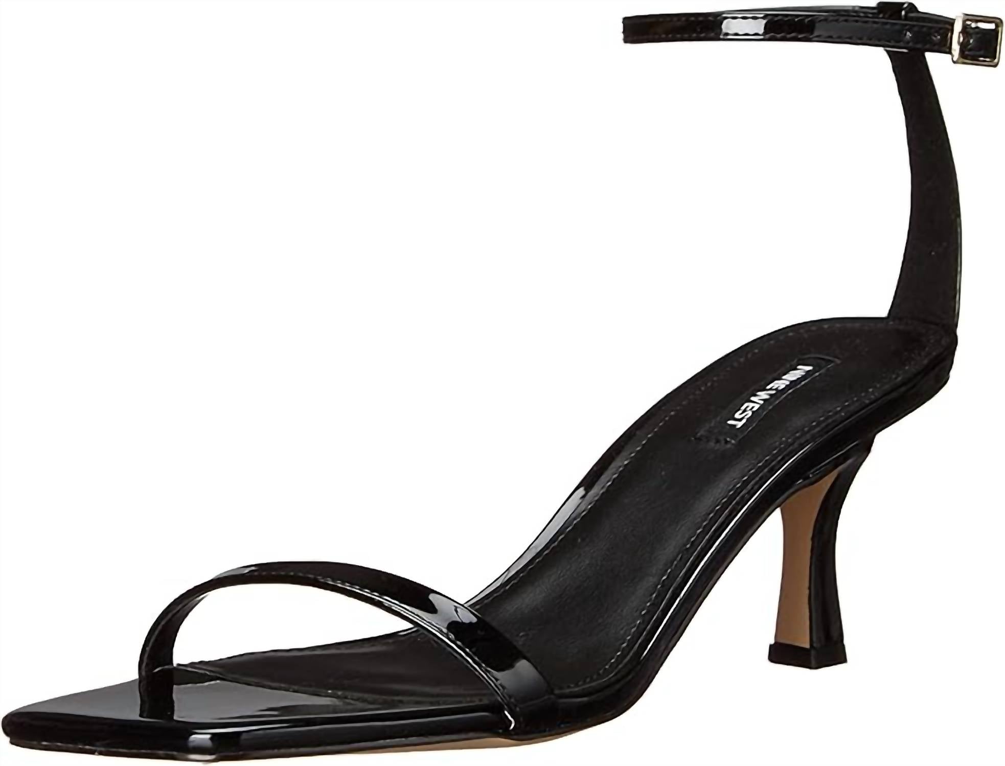 Женские черные босоножки Ripe 3 на низком каблуке Nine West