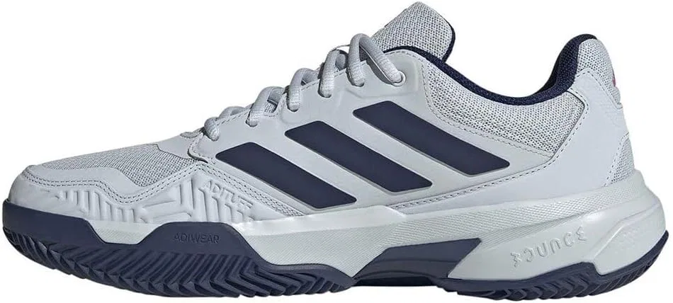 Мужские теннисные кроссовки Adidas Courtjam Control 3 для грунтовых кортов, Halo Blue Dark Blue Team Shock Pink 2 — фото 3