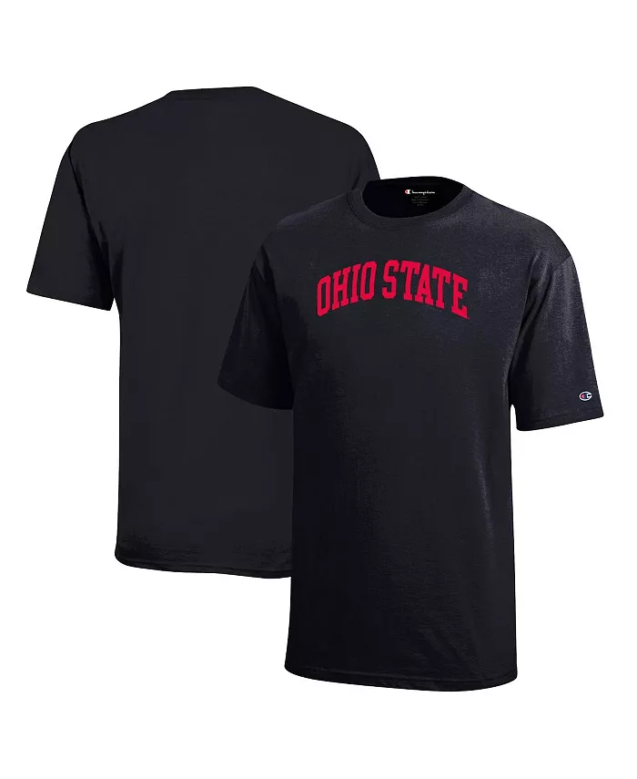 

Большая футболка Ohio State Buckeyes с командной аркой для мальчиков и девочек в черном цвете Champion