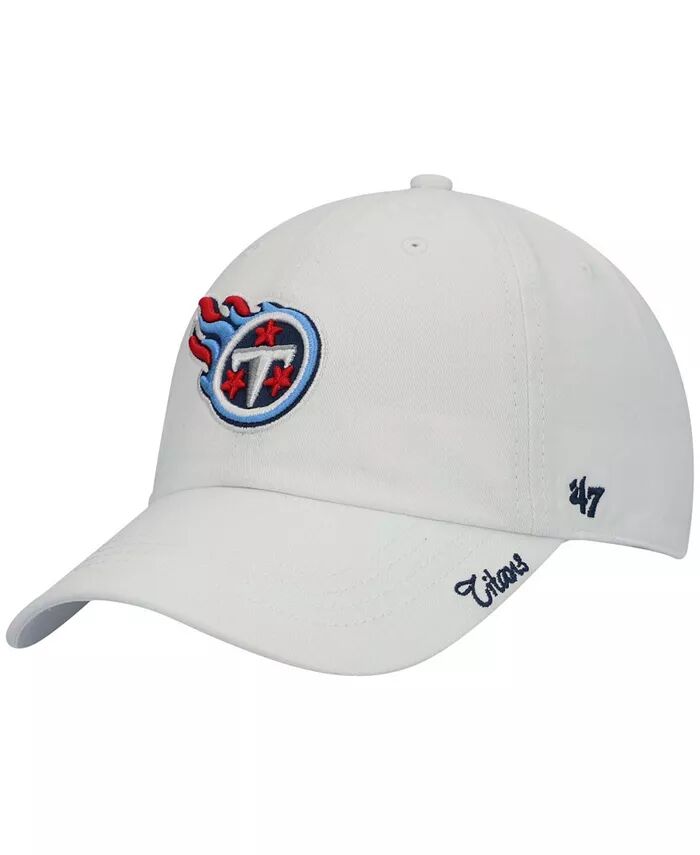 

Женская белая кепка Tennessee Titans Team Miata Clean Up Adjustable '47 Brand