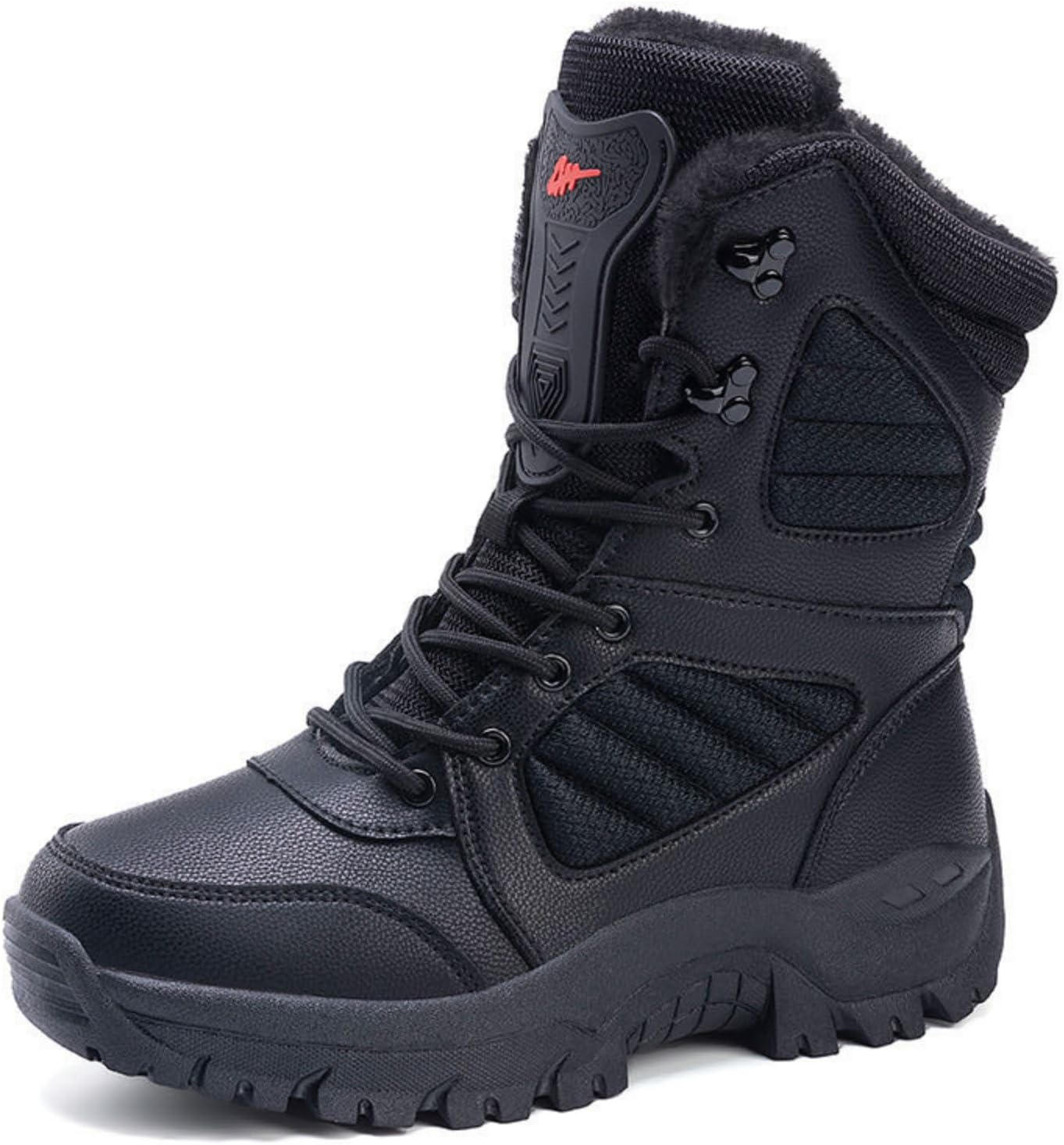 

Мужские зимние походные снежные ботинки с утеплителем, водонепроницаемые, противоскользящие для ходьбы на улице Macefil, черный