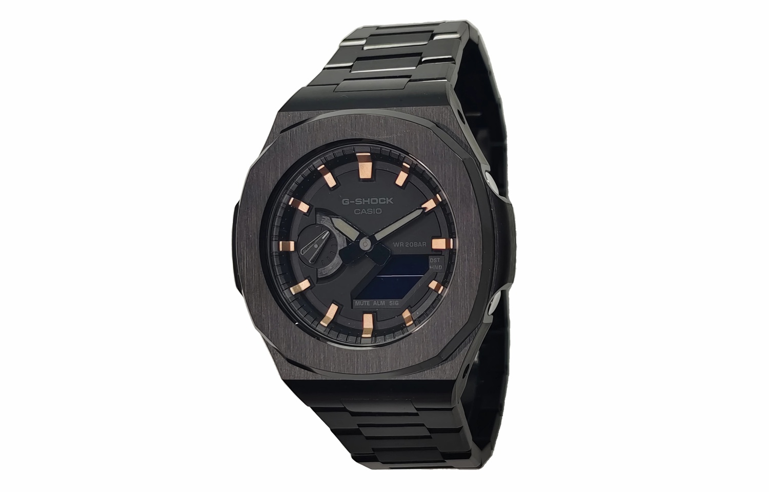 

CASIO Retrofit Series Watch Gift Box Electronic Movement Stainless Steel Strap Watch Мужские часы Черный циферблат