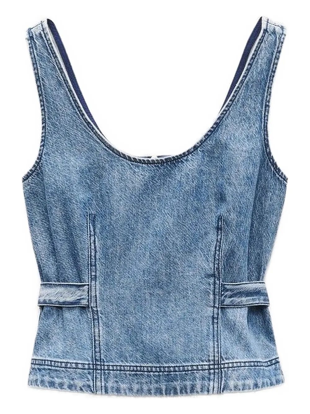 

Джинсовый топ с поясом rag & bone, синий