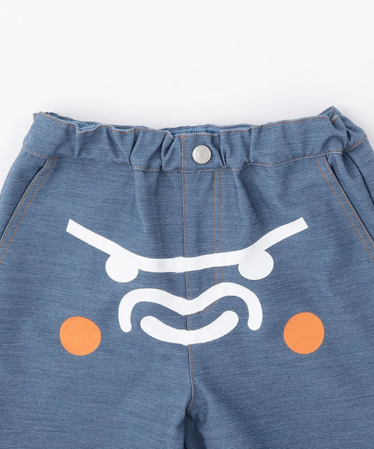 Забавные джинсовые шорты с изображением мордочки гориллы XLARGE KIDS, Light Blue — фото 3