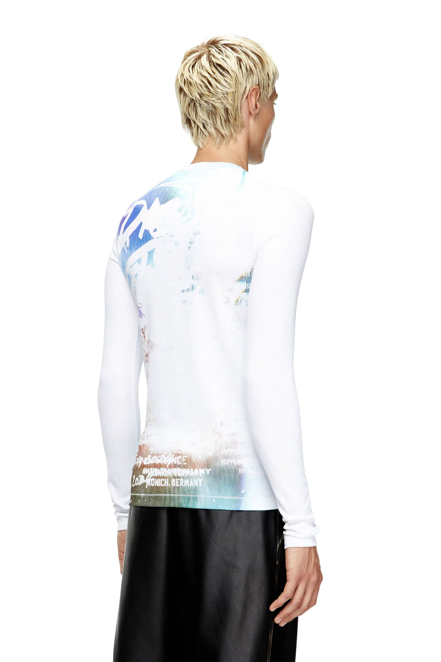 Мужская футболка с длинным рукавом T-RIBBER-LS-T3 Diesel, цвет White And Other Colors — фото 2