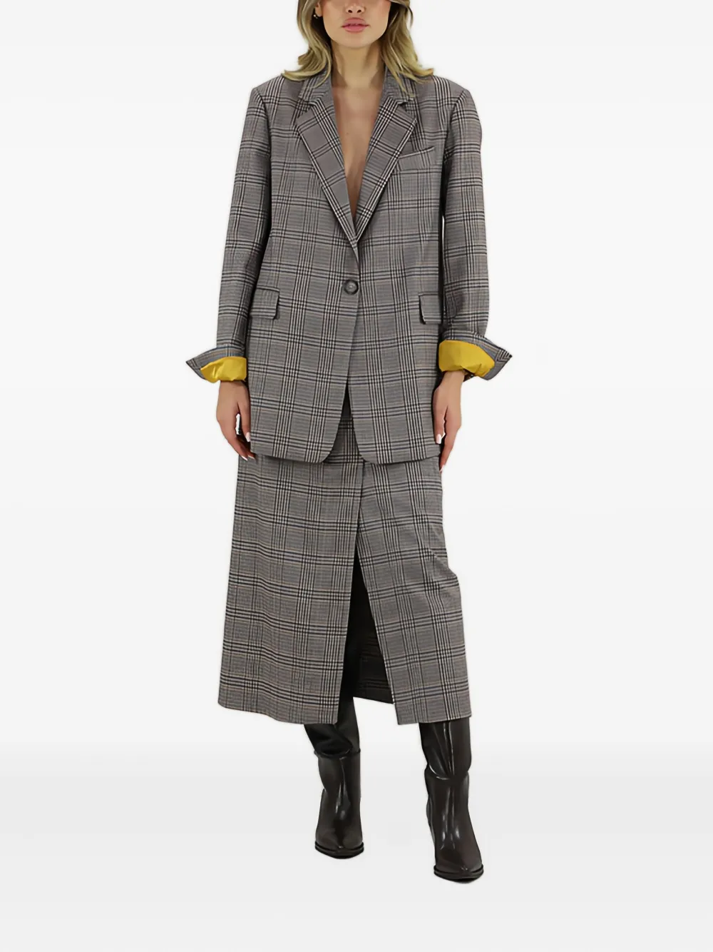 

Юбка миди в клетку Merci, серый