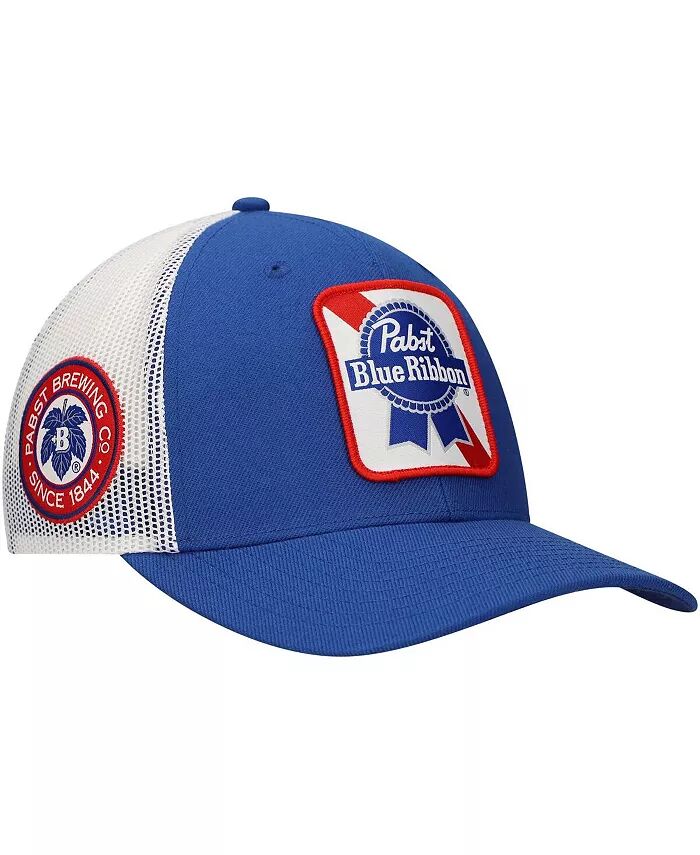 

Мужская синяя/белая Pabst Blue Ribbon Лента Trucker Регулируемая кепка Lids