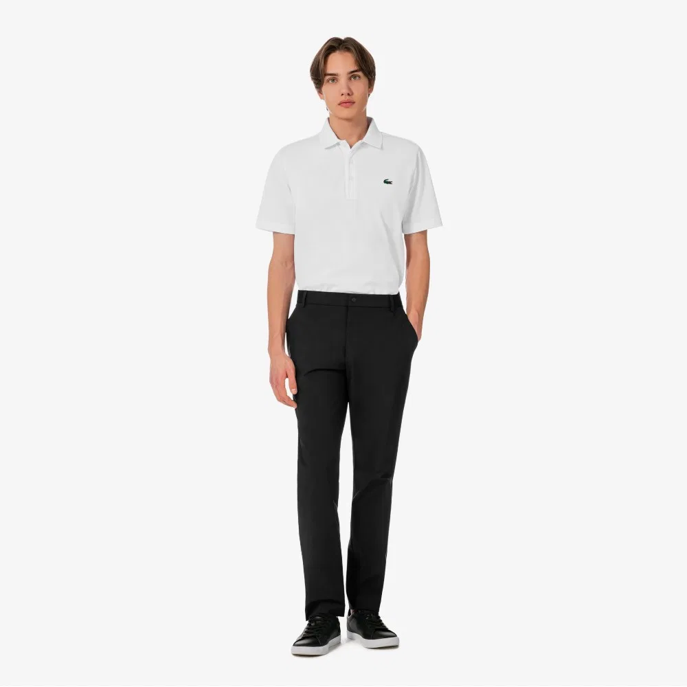 Мужские охлаждающие брюки с принтом чёрные от Lacoste — фото 4
