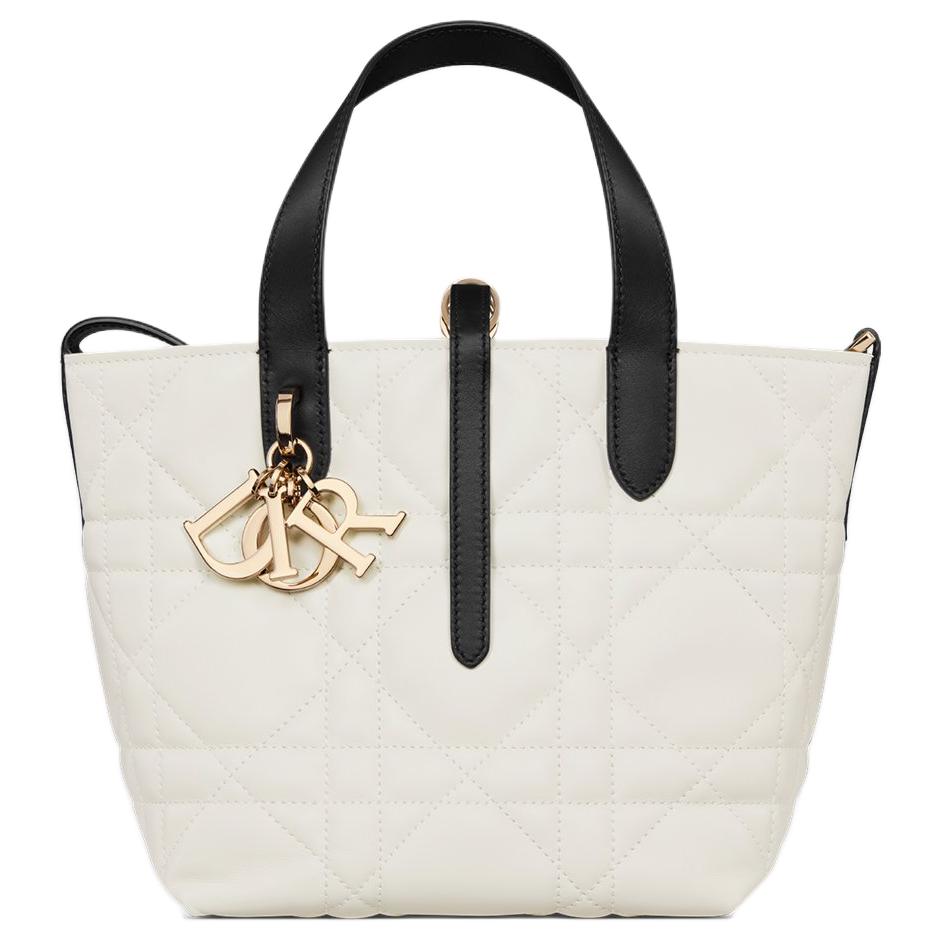 

DIOR Сумка женская маленькая Toujours из коровьей кожи бело-черная