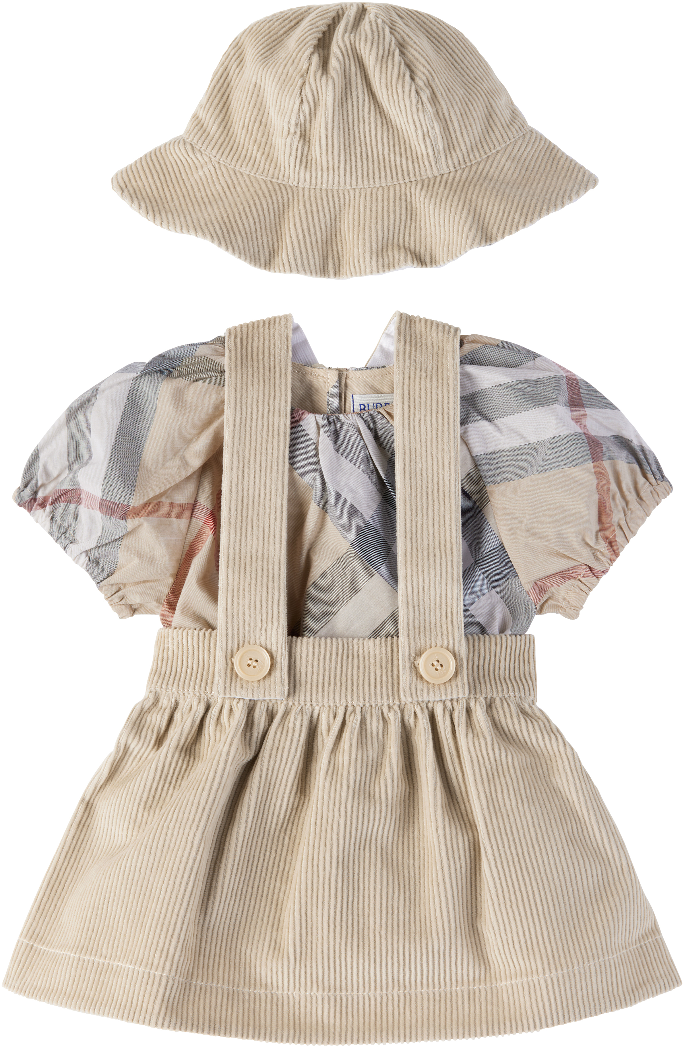 

Комплект боди из хлопка Baby Beige Burberry
