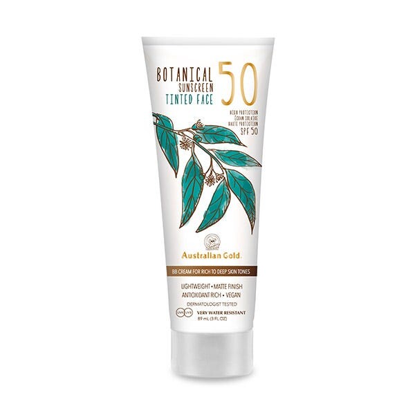 

Солнцезащитный тонирующий крем для лица Botanical Spf 50 Australian Gold