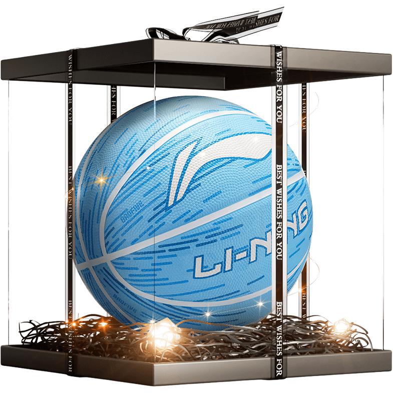 

LINING Радужная коллекция резиновый баскетбольный мяч blue green размер 7 размер 5 мяч для тренировок соревнований unisex китай