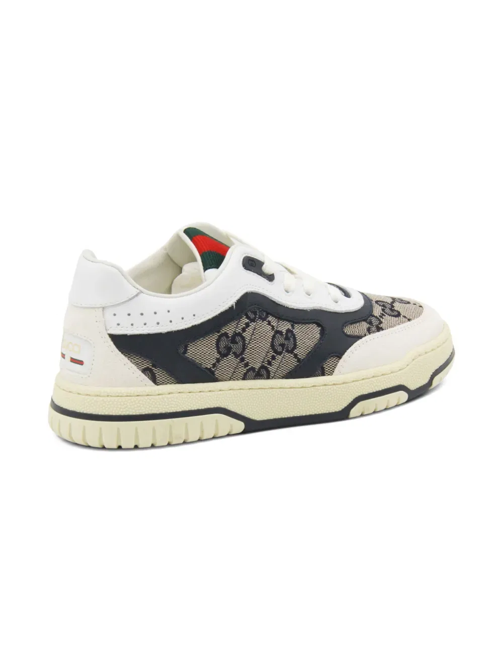 Кожаные кроссовки Re-web gg-monogram Gucci Kids, белый — фото 3