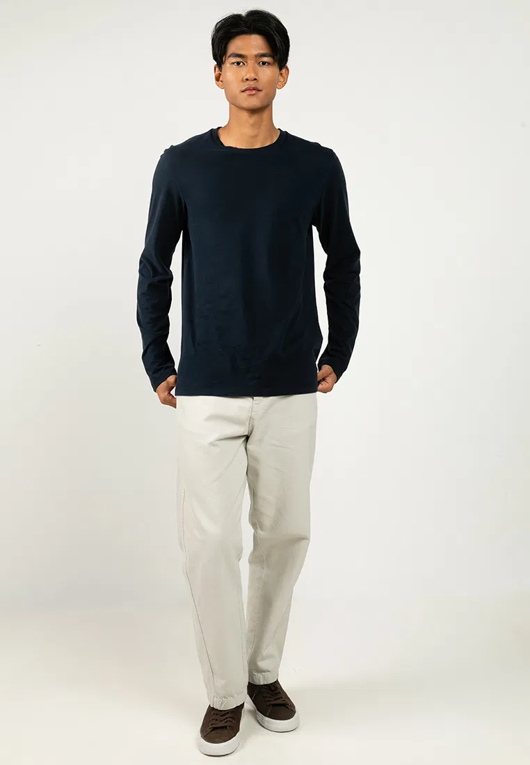 Футболка с длинным рукавом, классическая, Essential Top Superdry, темно-синий — фото 4
