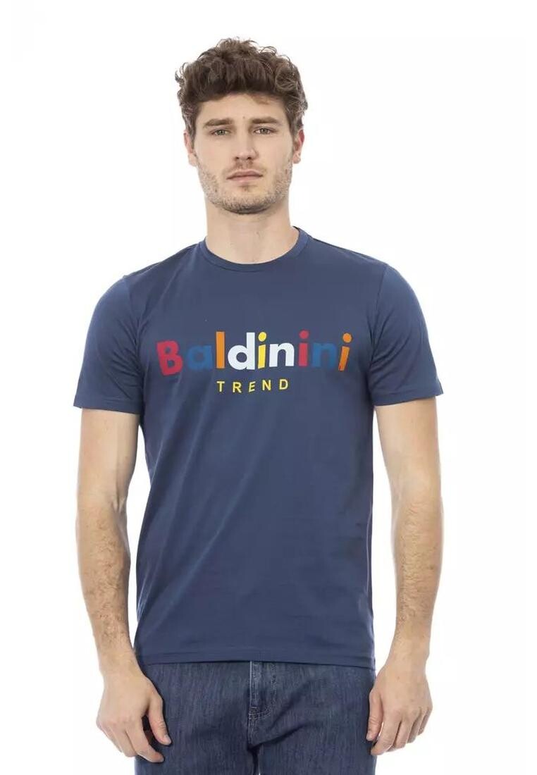 

Футболка с круглым вырезом и принтом спереди Baldinini Trend, синий