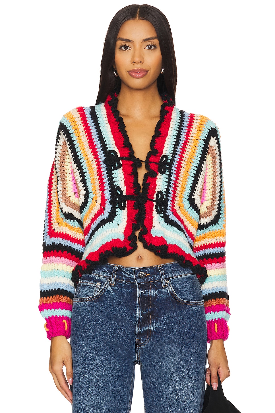 

Коралловый кардиган крючком Tach Clothing, мультиколор