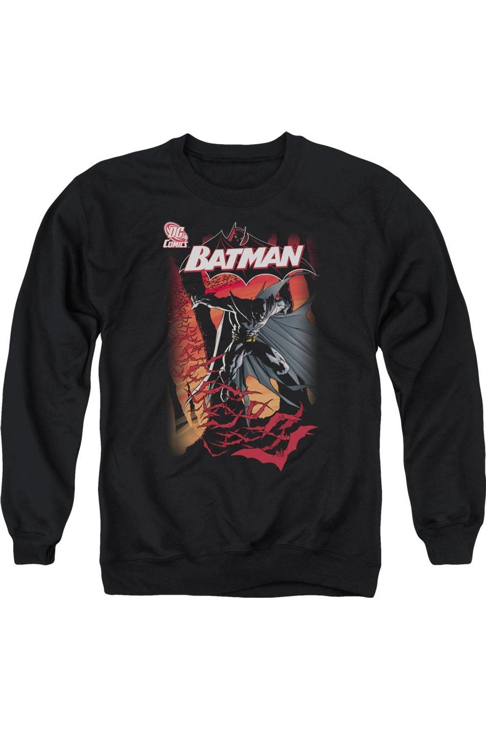 

Толстовка Batman #655 Cover Adult с круглым вырезом Gildan, черный