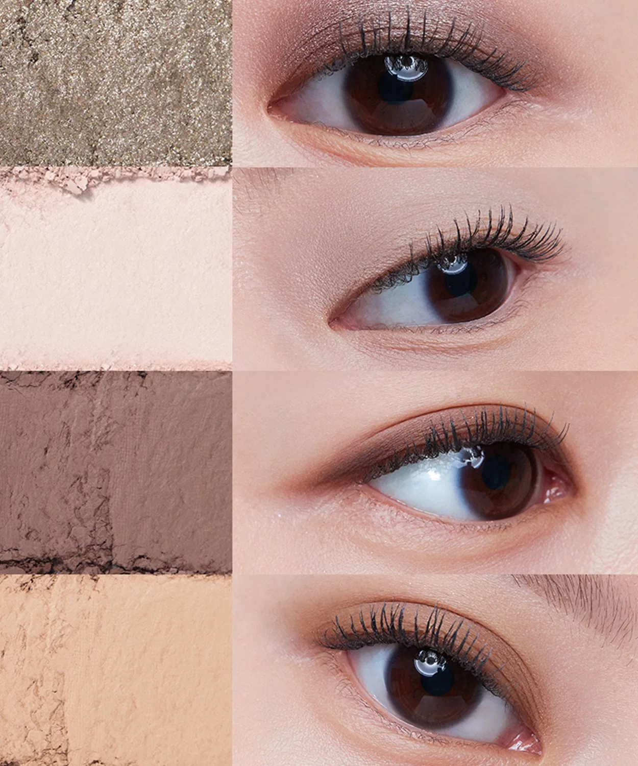 Тени для век Quad Eye Color N, бренд FREE, палетка 4 цвета — фото 3