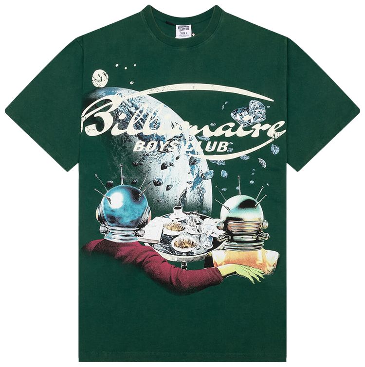 

Вязаная футболка с коротким рукавом большого размера «Тропический лес» от Billionaire Boys Club Asteroids, зеленый