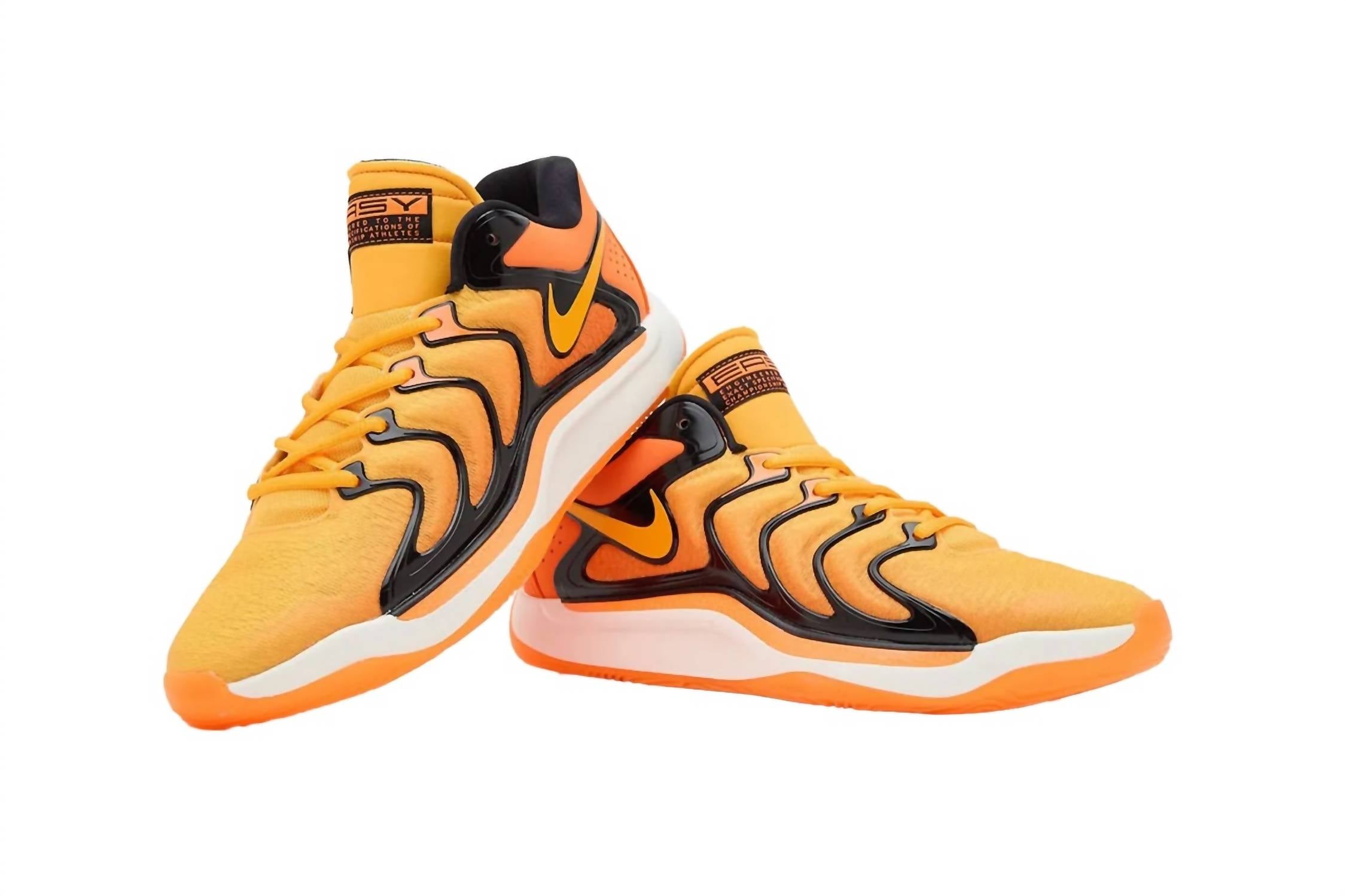 Мужские кроссовки KD 17 Slim Reaper в оранжево-черно-белом цвете Nike — фото 2