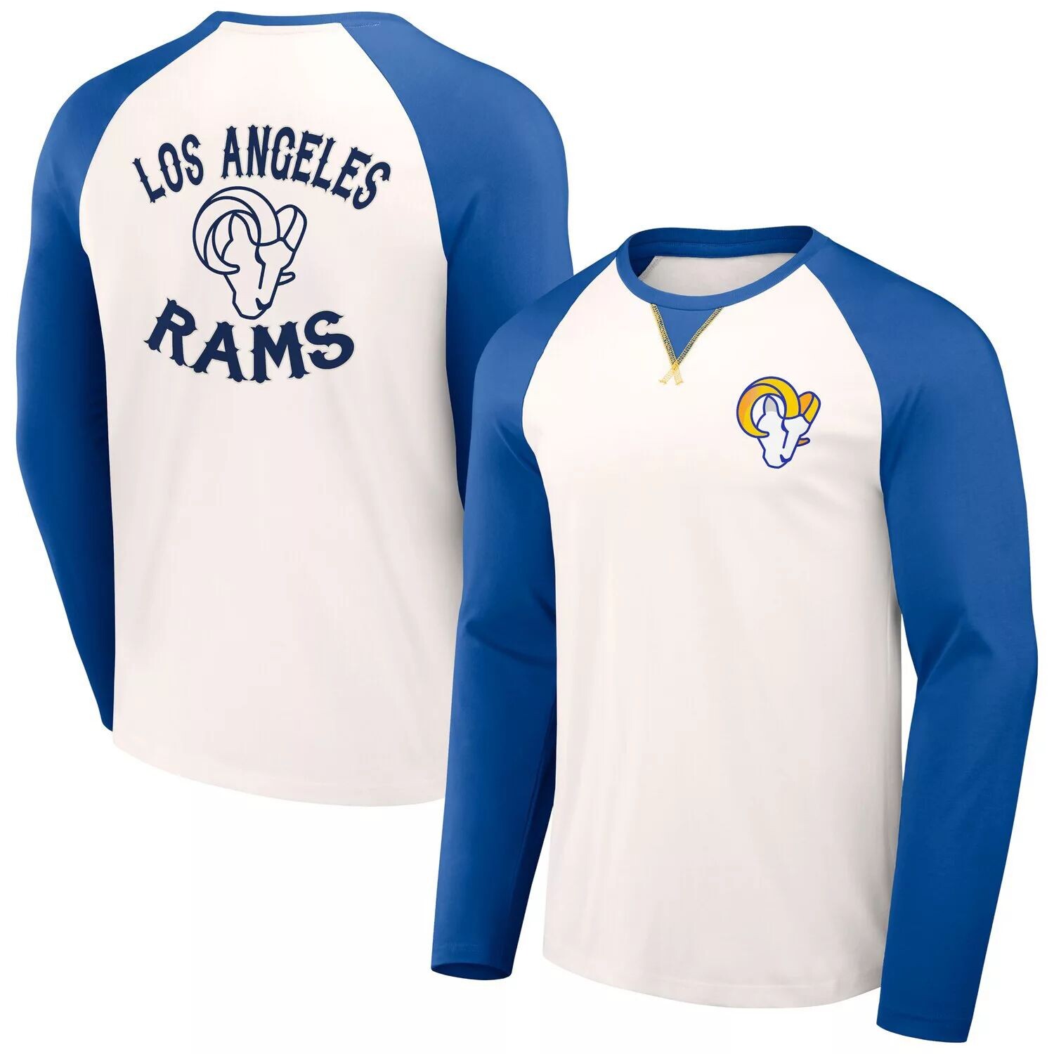 

Мужская футболка NFL x Darius Rucker Collection от Fanatics Cream/Royal Los Angeles Rams футболка реглан с длинными рукавами