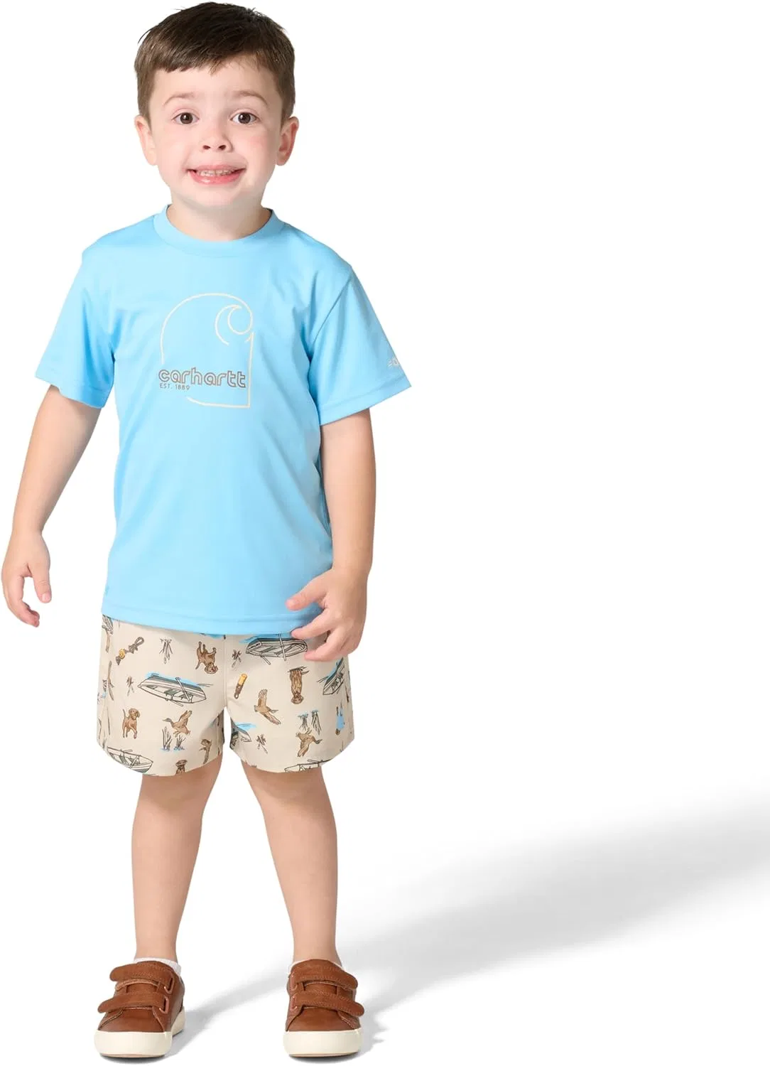 Детский комплект футболка и шорты Carhartt, Sand