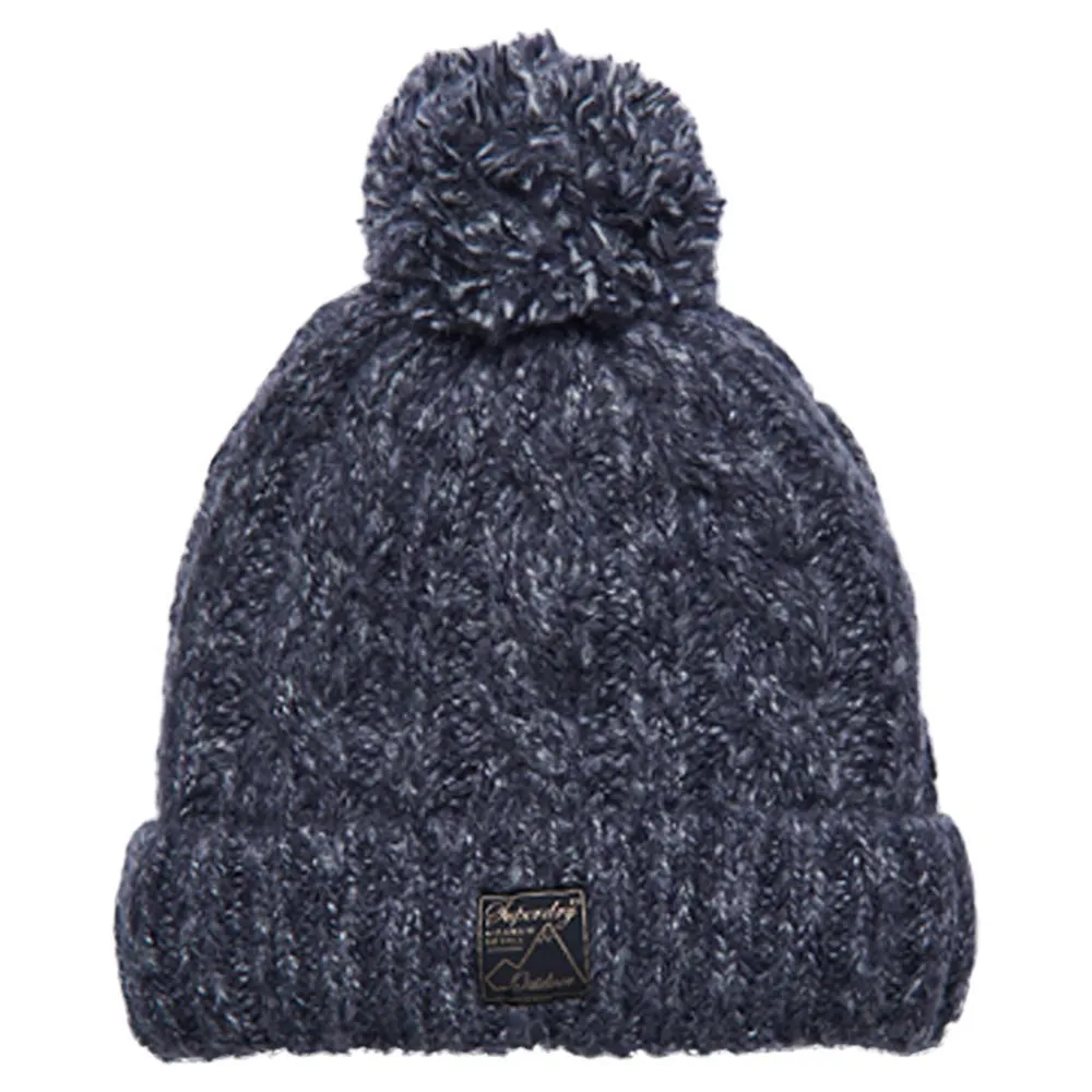 

Шапка Superdry Tweed Cable, синий