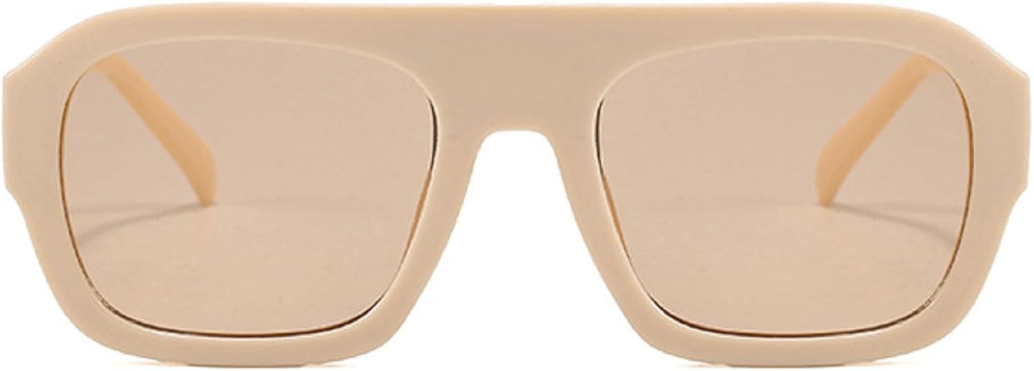 

Солнцезащитные очки в толстой квадратной оправе для женщин, винтажные солнцезащитные очки с леопардовым принтом, модные и стильные многоугольные очки для женщин mincl, Champagne