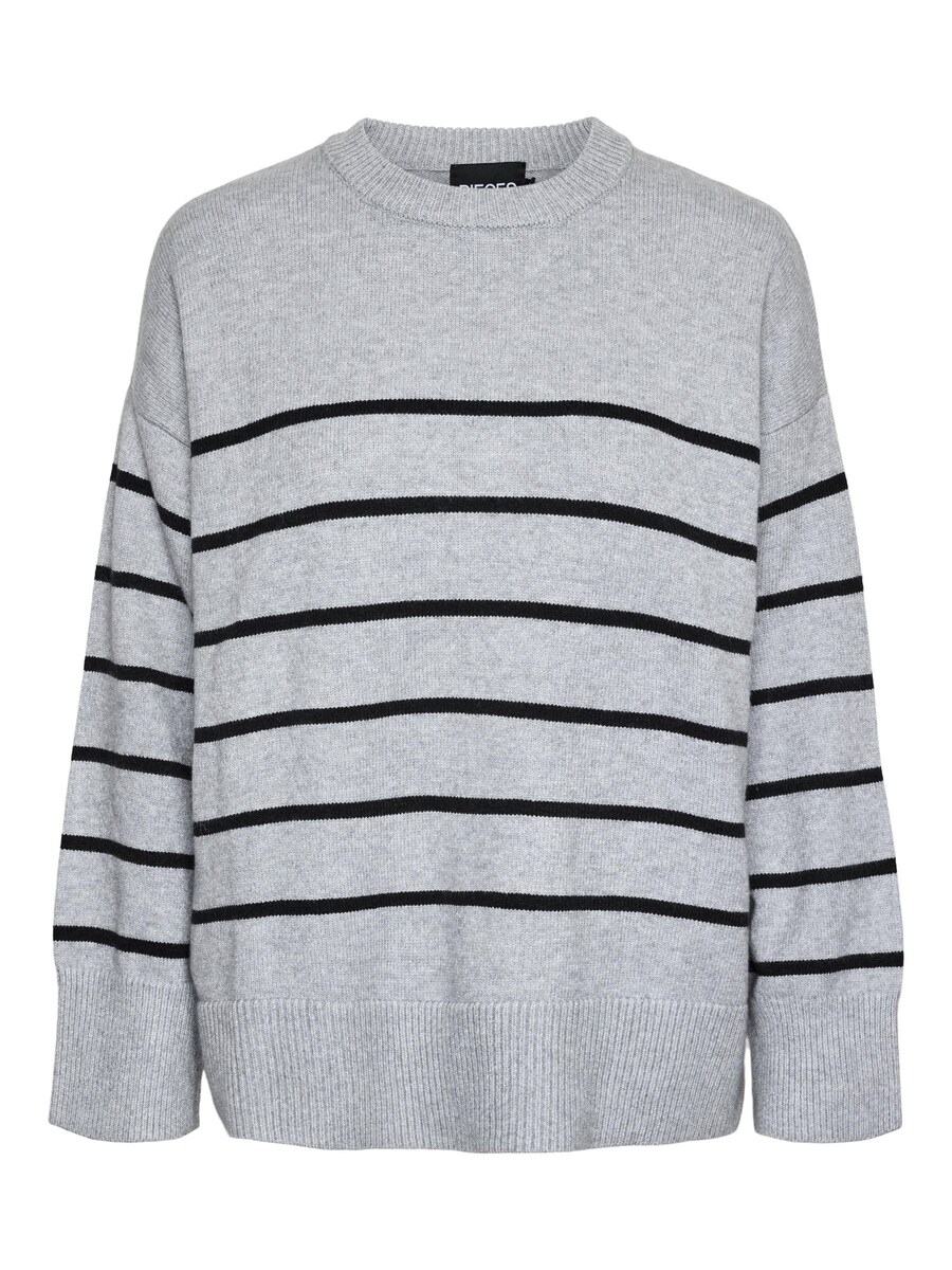 

Тонкий вязаный свитер PIECES Sweater SILLE, серый
