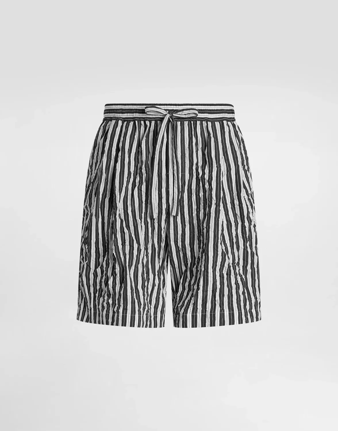 Бермуды из мятой полосатой ткани DOLCE & GABBANA, бежевый