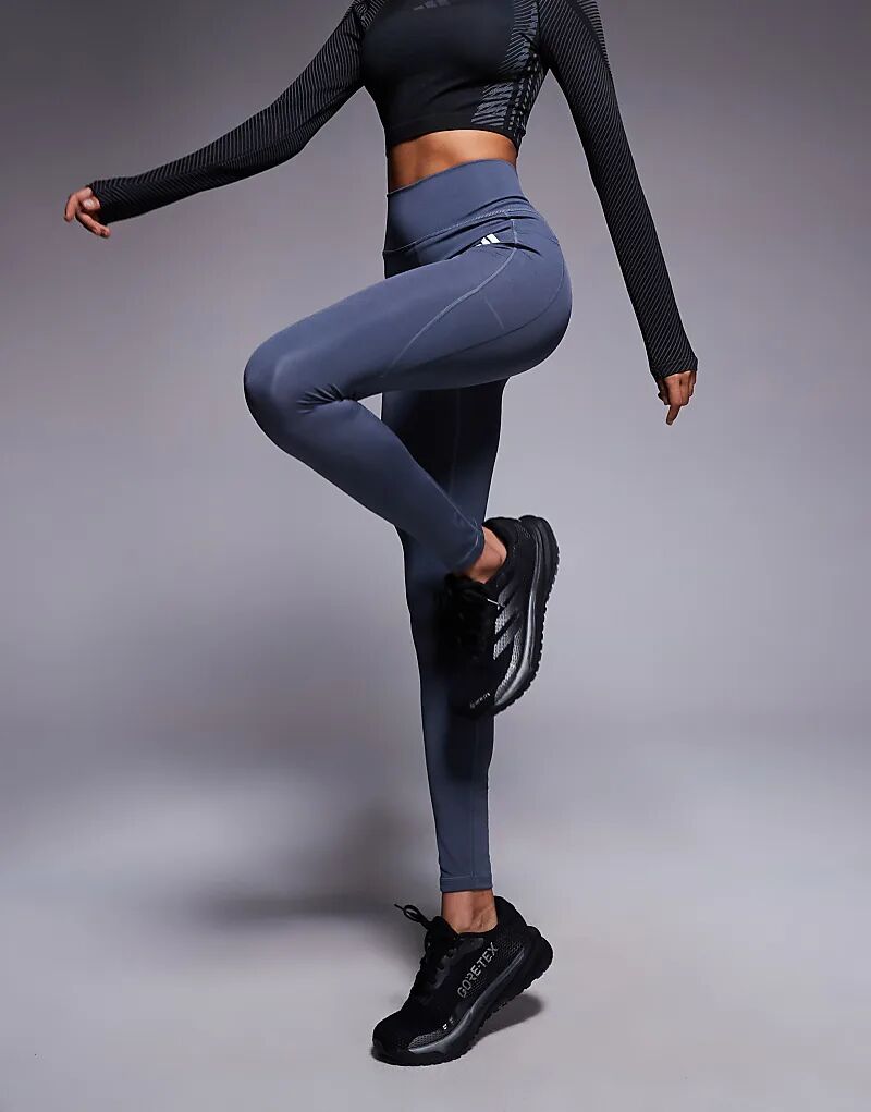 

Леггинсы adidas Training Optime essentials полной длины темно-серого цвета Adidas Performance