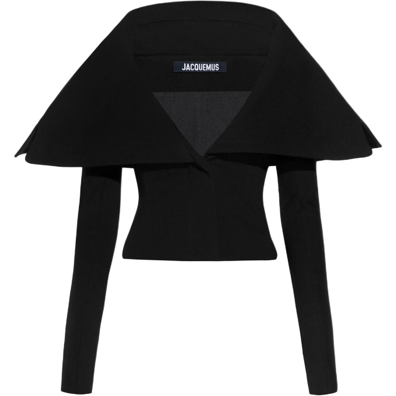 

La Veste Giacca Куртка с драпированным воротником Jacquemus, BLACK/Black