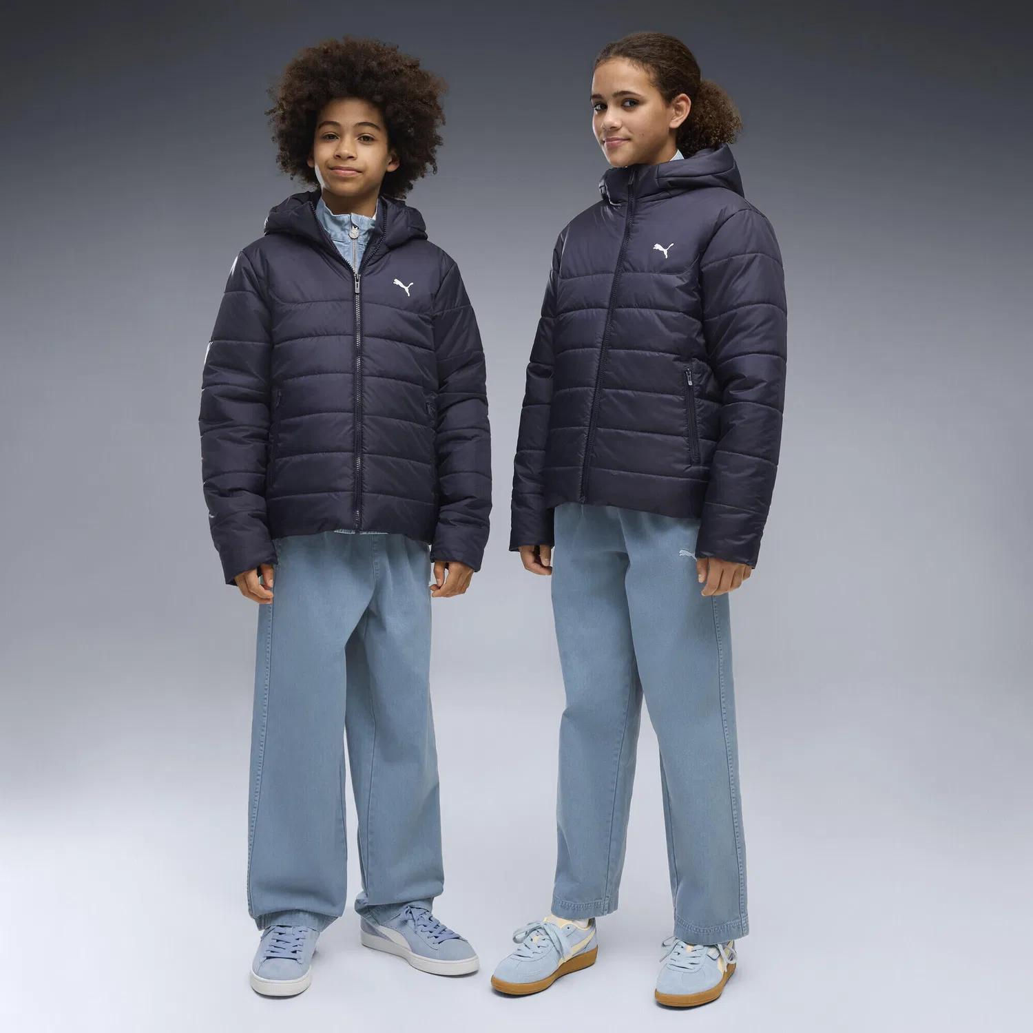 Детская утепленная куртка-худи Essentials Puma, Navyblau — фото 4